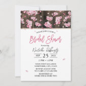 さくらんぼブロッサムピンクフローラブライダルシャワー 招待状 (正面)