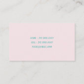 さくらんぼブロッサムピンクフローラ水の色mommyカード コーリングカード (裏面)