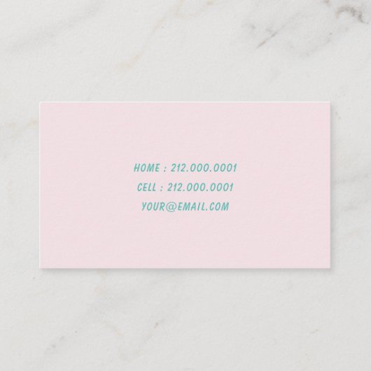 さくらんぼブロッサムピンクフローラ水の色mommyカード コーリングカード (裏面)