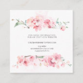 さくらんぼブロッサムピンクフローラ結婚のウェブサイト エンクロージャーカード (正面)