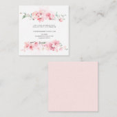 さくらんぼブロッサムピンクフローラ結婚のウェブサイト エンクロージャーカード (正面/裏面)