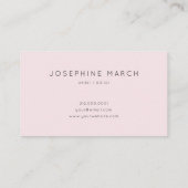 さくらんぼブロッサムピンクブルーウォーターカラー名刺 名刺 (裏面)