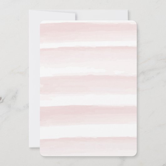 さくらんぼブロッサムピンクブルーウォーターカラー招待状 招待状 (裏面)