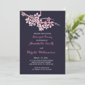 さくらんぼブロッサムピンクホワイトフローラリハーサルディナー 招待状 (スタンド正面)