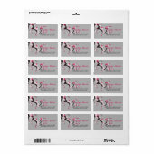 さくらんぼブロッサムピンクホワイトフローラ住所 シール (フルシート)