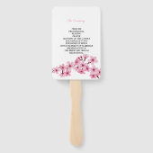 さくらんぼブロッサムピンクホワイトフローラ結婚式 プログラム ハンドファン (裏面)