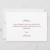 さくらんぼブロッサムピンクホワイトブライドメイド 招待状 (裏面)