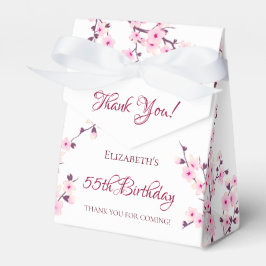 さくらんぼブロッサムピンクホワイト |カスタム誕生日 フェイバーボックス