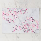 さくらんぼブロッサムピンク大理石モダンフローラ  ペーパーパッド (正面)