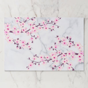 さくらんぼブロッサムピンク大理石モダンフローラ ペーパーパッド