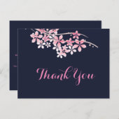 さくらんぼブロッサムピンク海軍ありがとう ポストカード (正面/裏面)