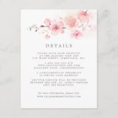 さくらんぼブロッサムピンク結婚フローラズゲスト詳細 エンクロージャーカード (正面)