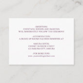 さくらんぼブロッサムピンク結婚ホワイト詳細 エンクロージャーカード (裏面)