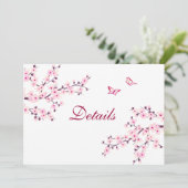 さくらんぼブロッサムピンク結婚ホワイト詳細 招待状 (スタンド正面)