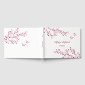 さくらんぼブロッサムピンク結婚ホワイト ゲストブック (全面)