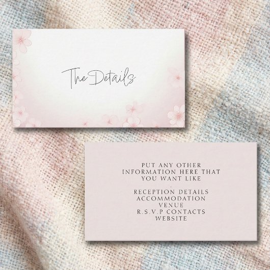 さくらんぼブロッサムピンク詳細エンクロージャカード エンクロージャーカード