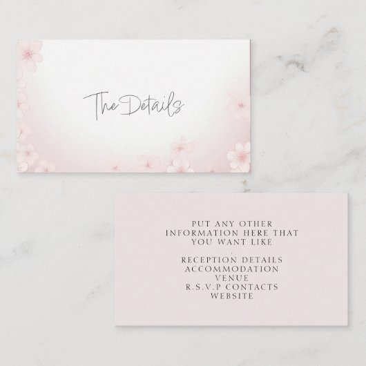 さくらんぼブロッサムピンク詳細エンクロージャカード エンクロージャーカード (正面/裏面)