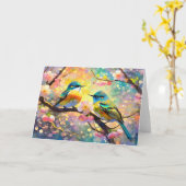 さくらんぼブロッサムファンタジーサンライズソンバード カード (黄色い花)