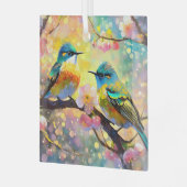 さくらんぼブロッサムファンタジーサンライズソンバード ガラスオーナメント (正面左)