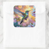 さくらんぼブロッサムファンタジーサンライズハミングバード スクエアシール (バッグ)