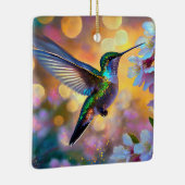 さくらんぼブロッサムファンタジーサンライズハミングバード セラミックオーナメント (右)