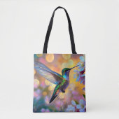 さくらんぼブロッサムファンタジーサンライズハミングバード トートバッグ (正面)