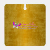 さくらんぼブロッサムファンタジーサンライズハミングバード メタルオーナメント (裏面)