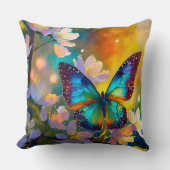 さくらんぼブロッサムファンタジーサンライズバタフライ クッション (正面)