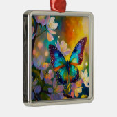 さくらんぼブロッサムファンタジーサンライズバタフライ メタルオーナメント (右)