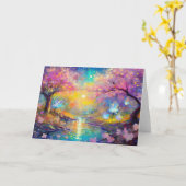 さくらんぼブロッサムファンタジーサンライズ カード (黄色い花)