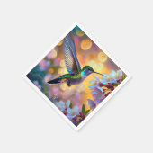 さくらんぼブロッサムファンタジーハミングバード スタンダードカクテルナプキン (角)