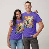 さくらんぼブロッサムファンタジーハミングバード Tシャツ (ユニセックス)