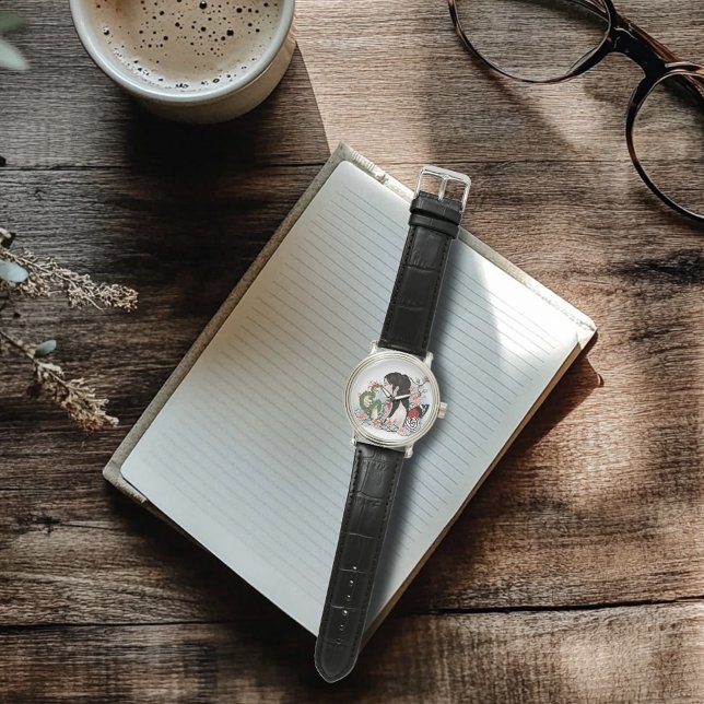 さくらんぼブロッサムフェアリーのドラゴンフレンドシップ 腕時計 (クリエイターアップロード済み)