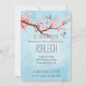 さくらんぼブロッサムフラワーズバーズ 招待状 (正面)