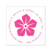 さくらんぼブロッサムフラワー差出人住所オリエンタル セルフインキングスタンプ (デザイン)