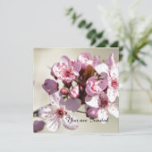 さくらんぼブロッサムフラワー誕生日 招待状 (スタンド正面)