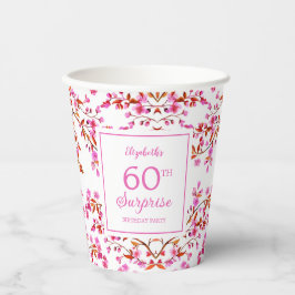 さくらんぼブロッサムフローラサプライズピンク誕生日 紙コップ