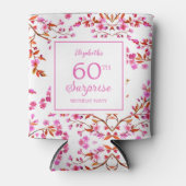 さくらんぼブロッサムフローラサプライズピンク誕生日 缶クーラー (正面)