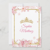 さくらんぼブロッサムフローラスウィート16th女の子誕生日 招待状 (裏面)