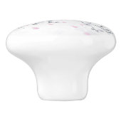 さくらんぼブロッサムフローラパステルダスティピンク セラミックノブ (側面)