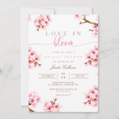さくらんぼブロッサムフローラブライダルシャワー招待 招待状 (正面)