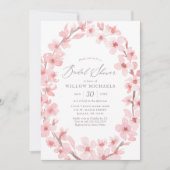 さくらんぼブロッサムフローラブライダルシャワー 招待状 (正面)