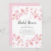さくらんぼブロッサムフローラブライダルシャワー 招待状 (正面/裏面)