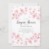 さくらんぼブロッサムフローラブライダルランジェリーシャワー 招待状 (正面)