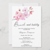 さくらんぼブロッサムフローラブランチとバブリー 招待状 (正面)