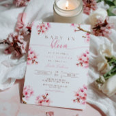 さくらんぼブロッサムフローラベビーシャワー招待状 招待状