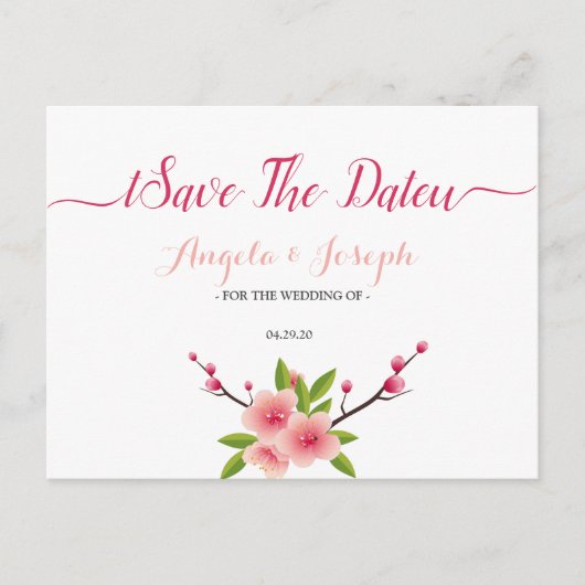 さくらんぼブロッサムフローラ保存日 ポストカード (正面)