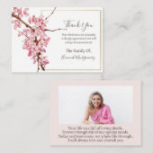 さくらんぼブロッサムフローラ写真悔やみや弔慰葬儀カード ノートカード (正面/裏面)