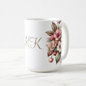 さくらんぼブロッサムフローラ誕生日 コーヒーマグカップ (正面右)