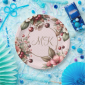 さくらんぼブロッサムフローラ誕生日 ペーパープレート (パーティー)